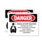 Signmission Inhalation Hazard Vapors Toxic Danger Sign, Plastic, 10in W x 7in L, 2PK OS-2PACK-DS-P-710-L-1375 - alternate 1